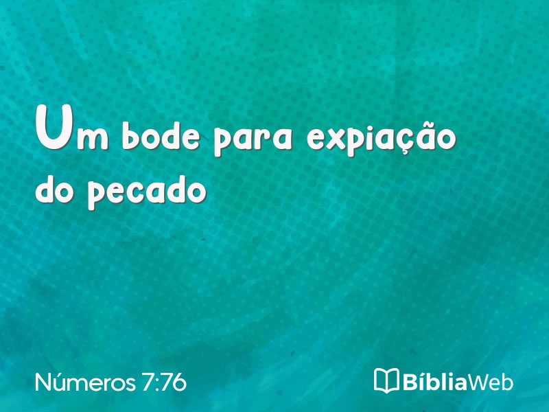 Números 7:76 em imagem para compartilhar