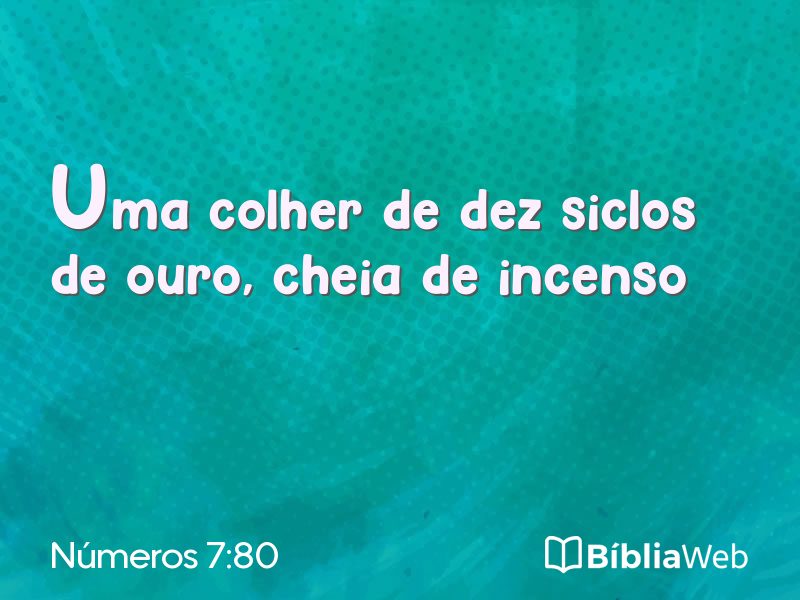 Números 7:80 em imagem para compartilhar