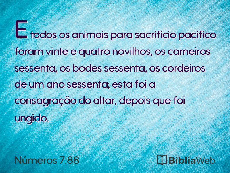 Números 7:88 em imagem para compartilhar