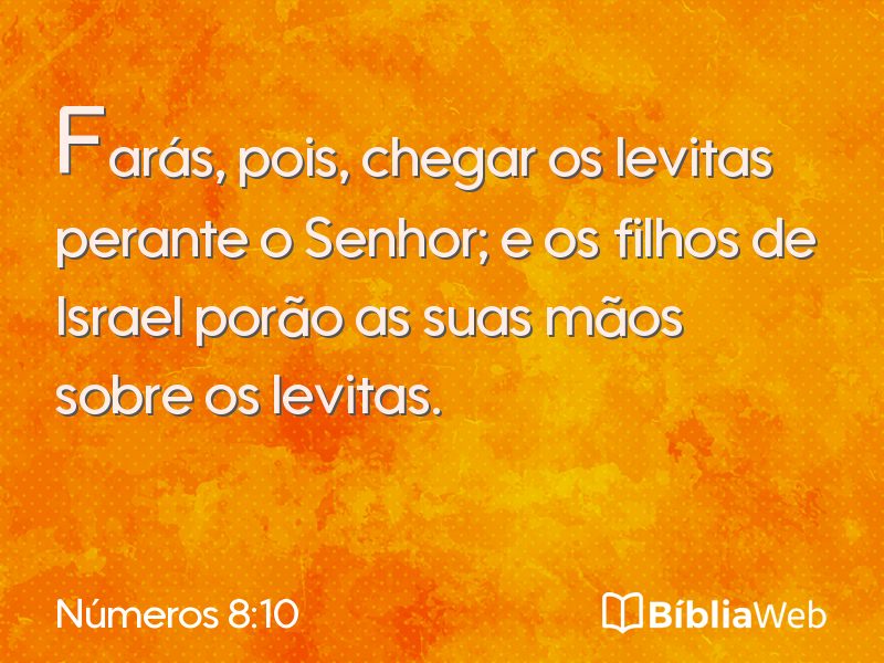 Números 8:10 em imagem para compartilhar