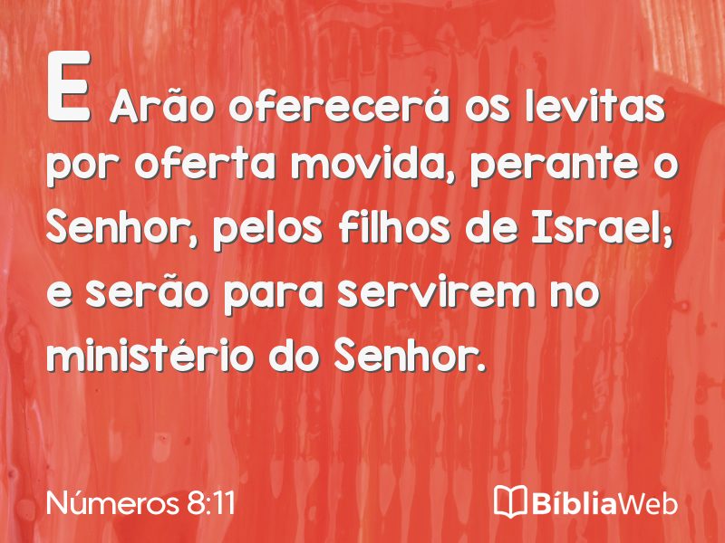 Números 8:11 em imagem para compartilhar