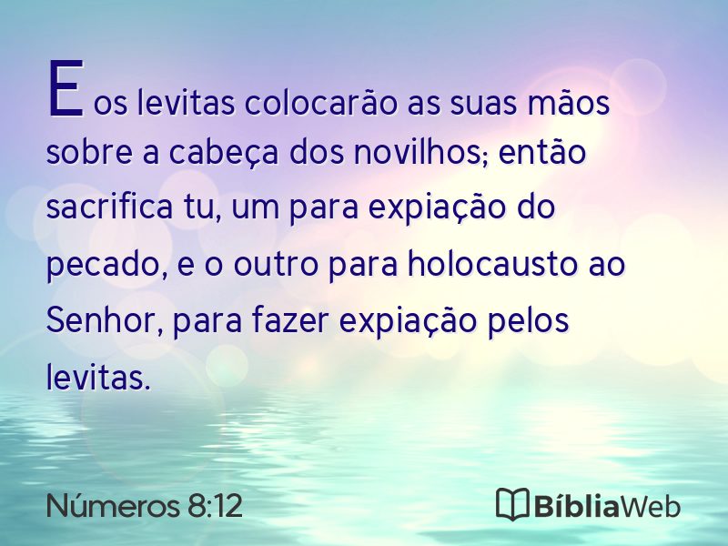 Números 8:12 em imagem para compartilhar