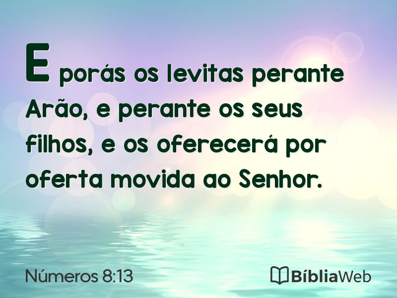 Números 8:13 em imagem para compartilhar