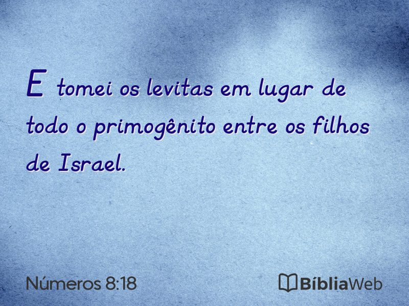 Números 8:18 em imagem para compartilhar