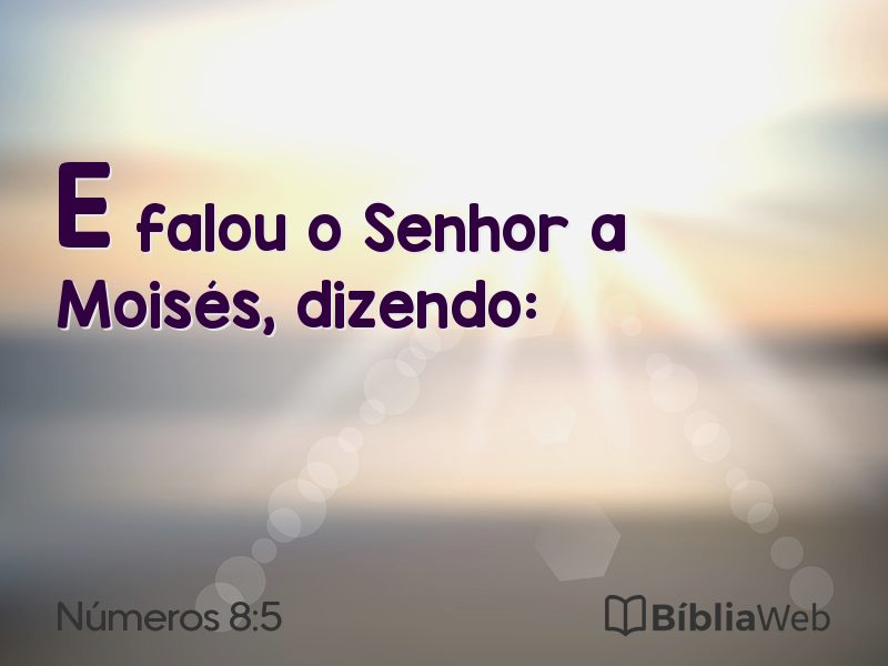 Números 8:5 em imagem para compartilhar