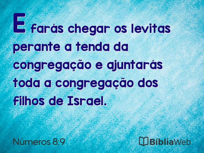 Números 8:9 em imagem para compartilhar
