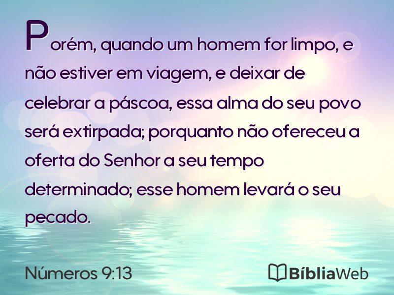Números 9:13 em imagem para compartilhar