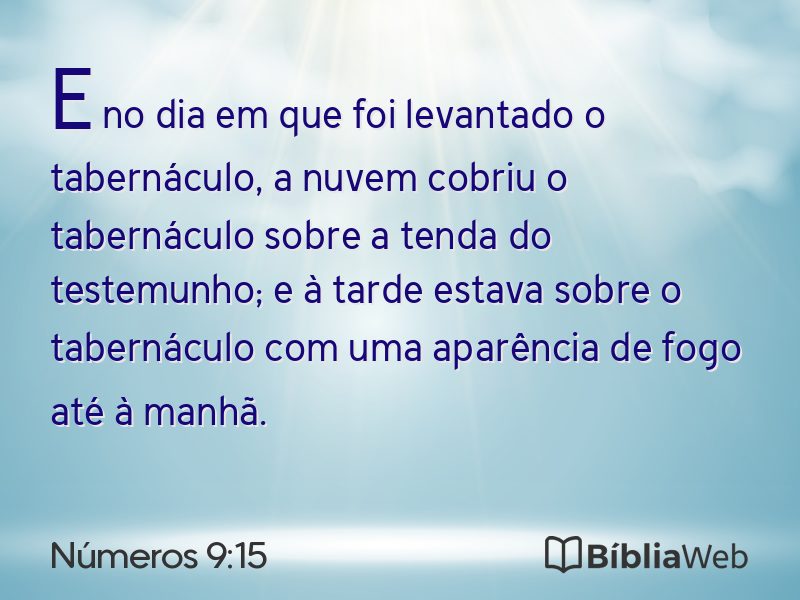 Números 9:15 em imagem para compartilhar