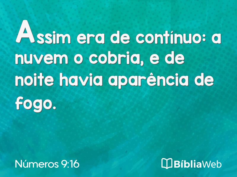 Números 9:16 em imagem para compartilhar