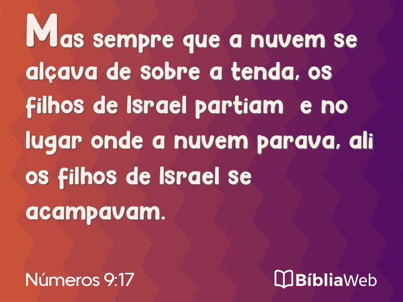 Números 9:17 em imagem para compartilhar