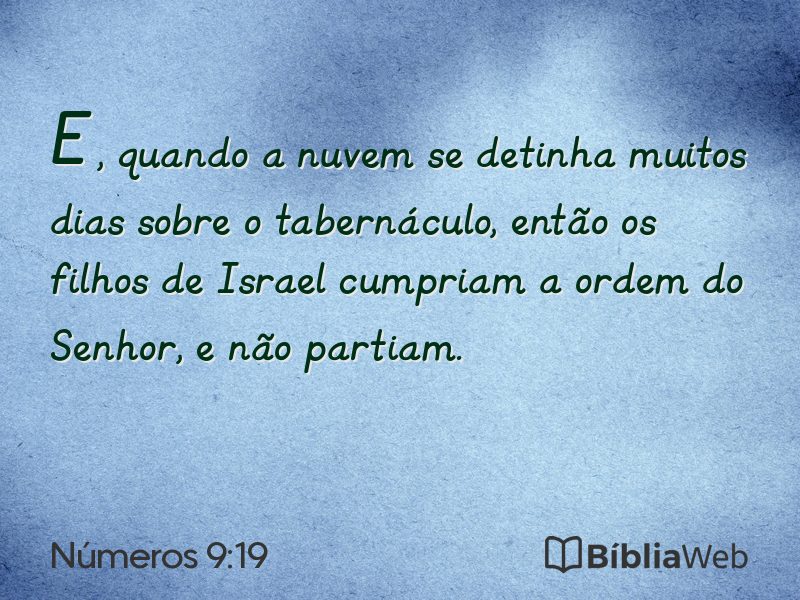 Números 9:19 em imagem para compartilhar