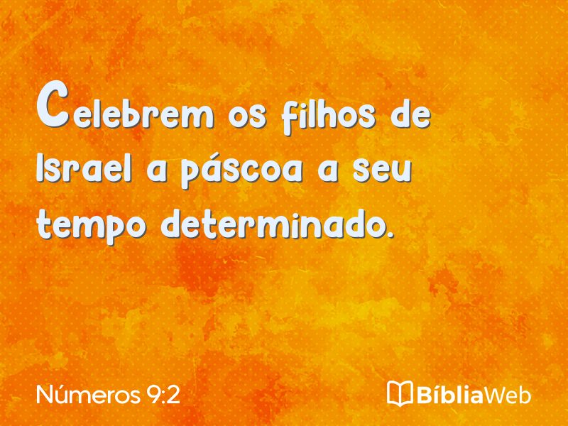 Números 9:2 em imagem para compartilhar