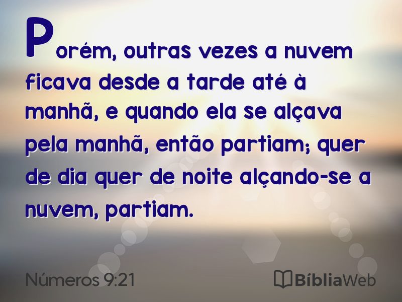Números 9:21 em imagem para compartilhar
