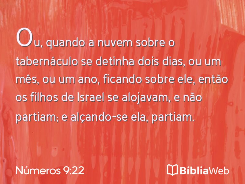 Números 9:22 em imagem para compartilhar
