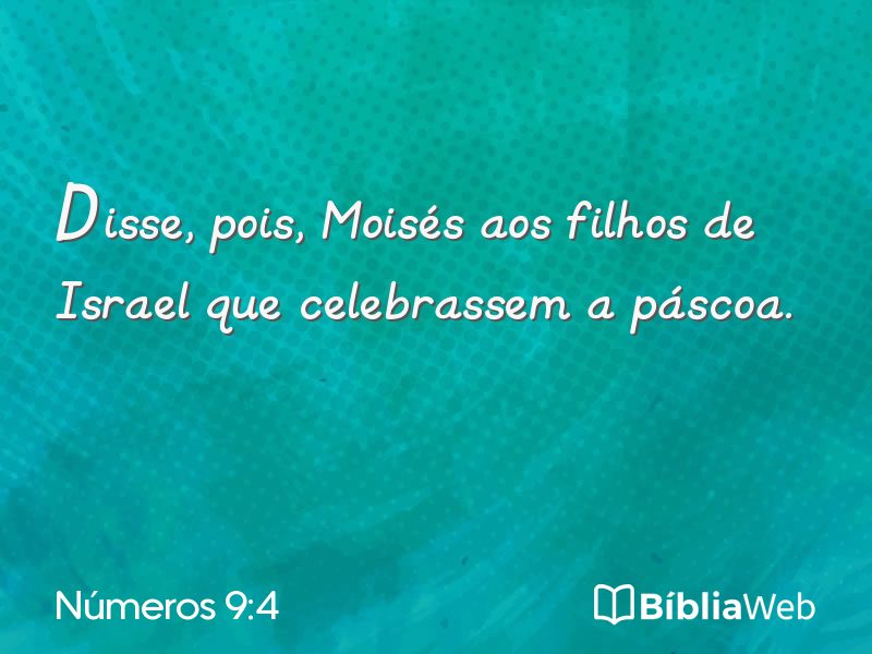 Números 9:4 em imagem para compartilhar