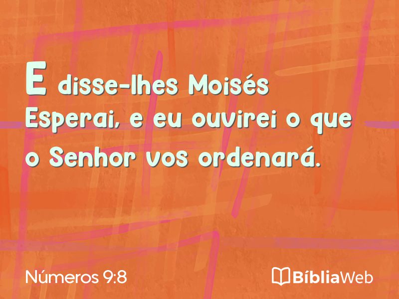 Números 9:8 em imagem para compartilhar