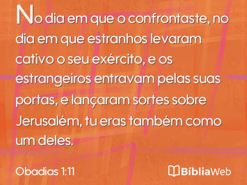 Obadias 1:11 em imagem para compartilhar