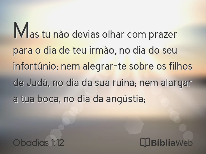 Obadias 1:12 em imagem para compartilhar