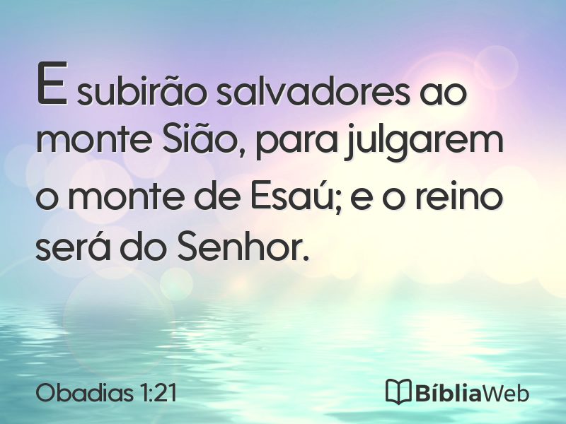 Obadias 1:21 em imagem para compartilhar