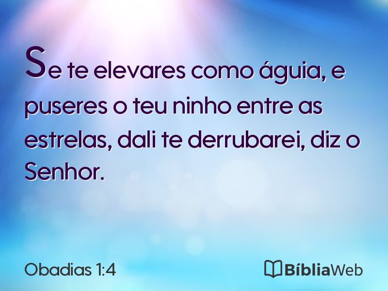 Obadias 1:4 em imagem para compartilhar