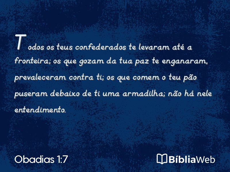 Obadias 1:7 em imagem para compartilhar