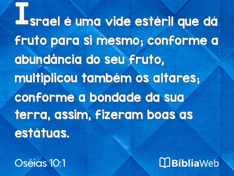 Oséias 10:1 em imagem para compartilhar