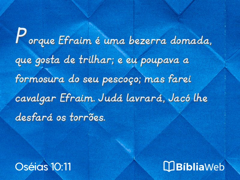 Oséias 10:11 em imagem para compartilhar