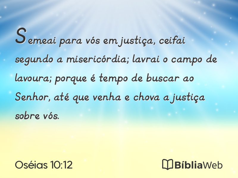 Oséias 10:12 em imagem para compartilhar
