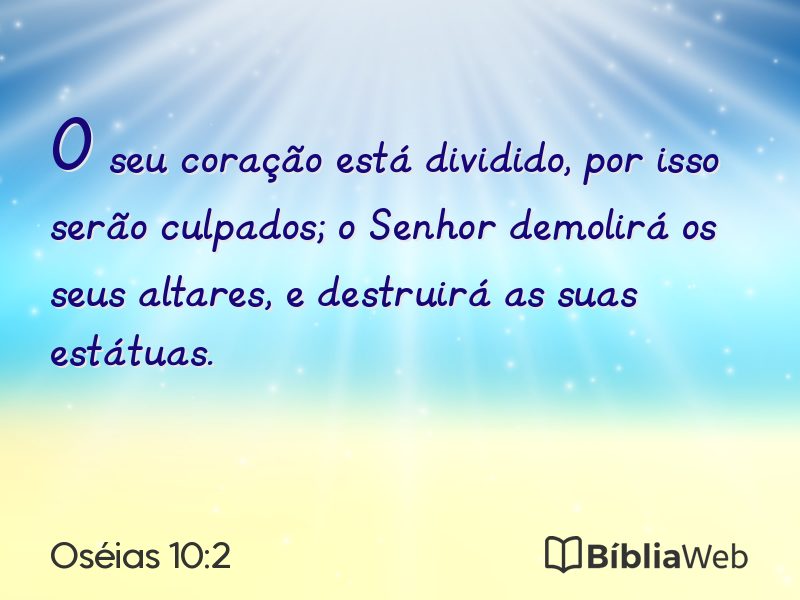 Oséias 10:2 em imagem para compartilhar
