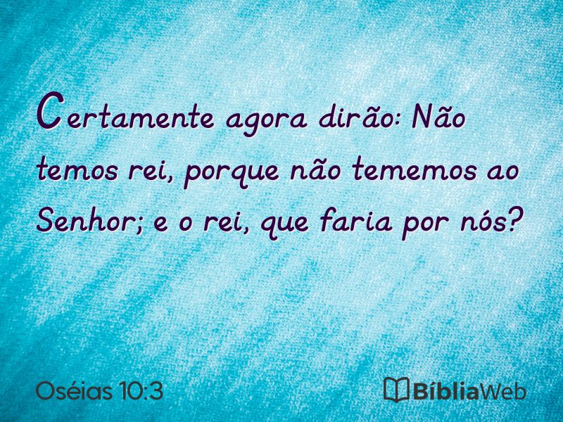 Oséias 10:3 em imagem para compartilhar