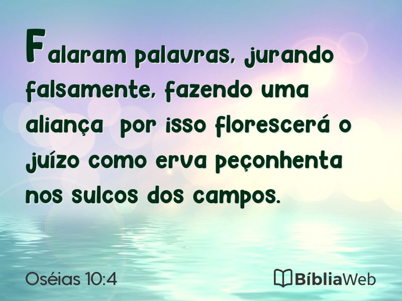 Oséias 10:4 em imagem para compartilhar