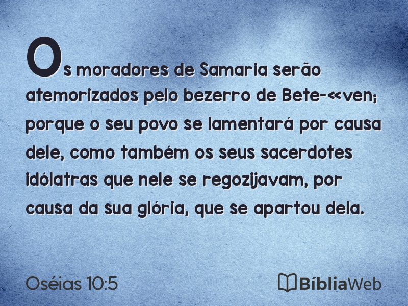 Oséias 10:5 em imagem para compartilhar