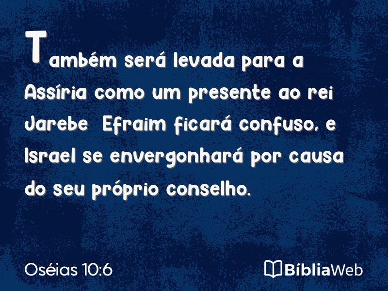 Oséias 10:6 em imagem para compartilhar
