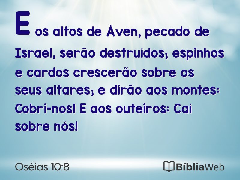 Oséias 10:8 em imagem para compartilhar