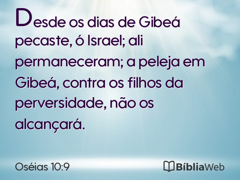 Oséias 10:9 em imagem para compartilhar