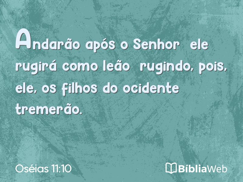 Oséias 11:10 em imagem para compartilhar