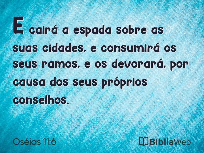 Oséias 11:6 em imagem para compartilhar