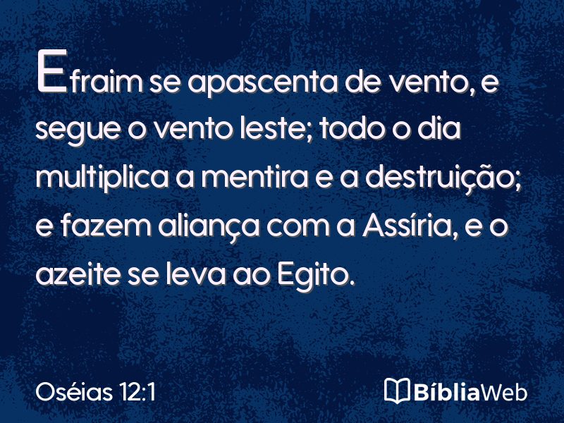 Oséias 12:1 em imagem para compartilhar