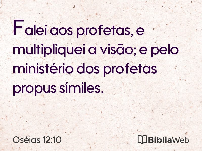 Oséias 12:10 em imagem para compartilhar
