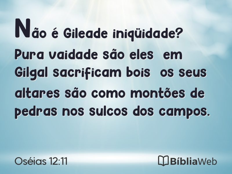 Oséias 12:11 em imagem para compartilhar