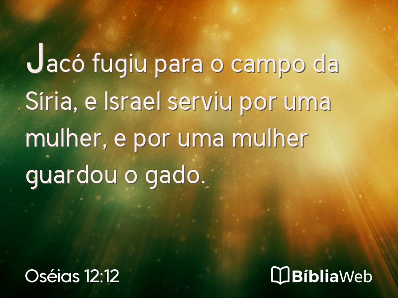 Oséias 12:12 em imagem para compartilhar