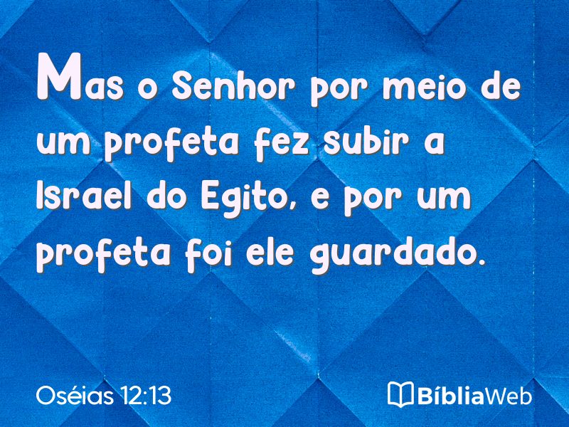 Oséias 12:13 em imagem para compartilhar