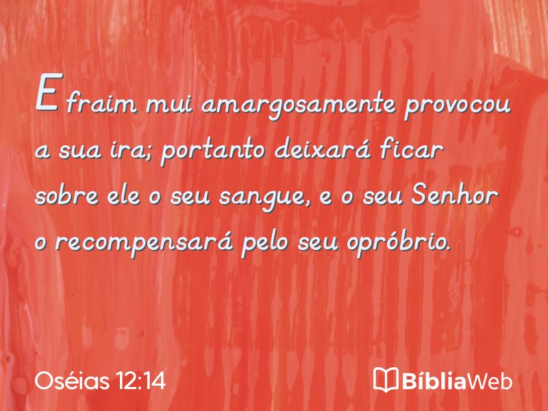 Oséias 12:14 em imagem para compartilhar