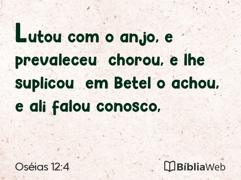 Oséias 12:4 em imagem para compartilhar