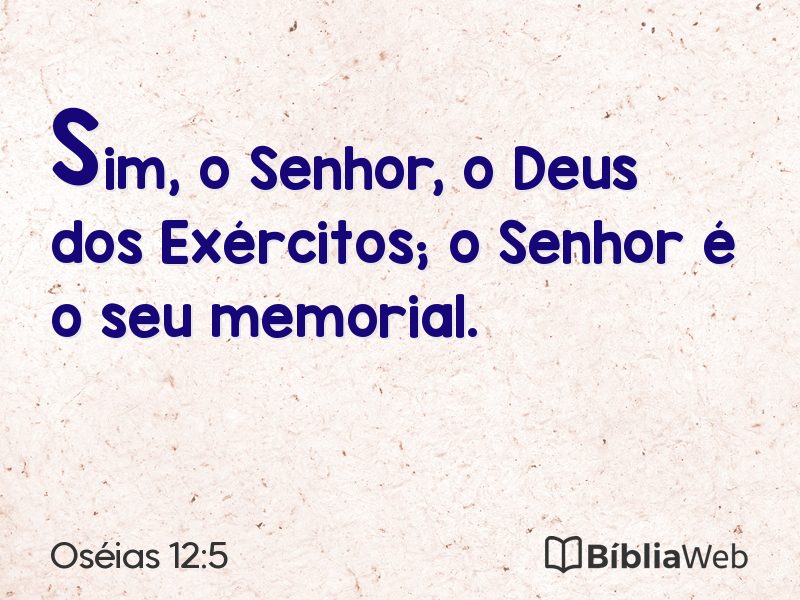 Oséias 12:5 em imagem para compartilhar