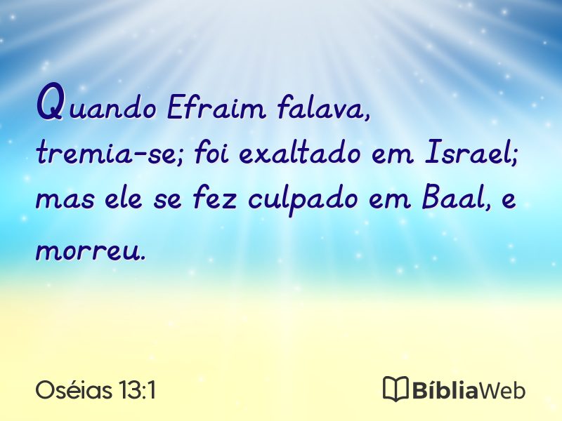 Oséias 13:1 em imagem para compartilhar