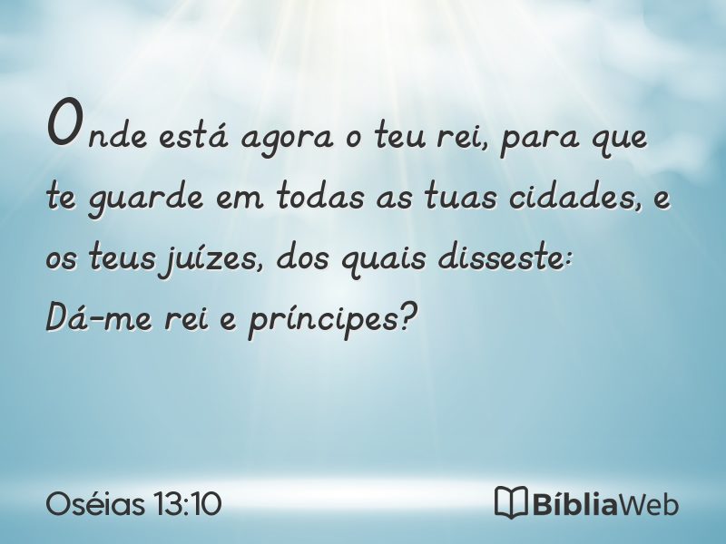 Oséias 13:10 em imagem para compartilhar