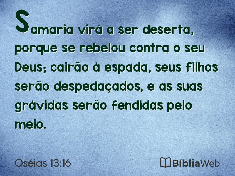 Oséias 13:16 em imagem para compartilhar