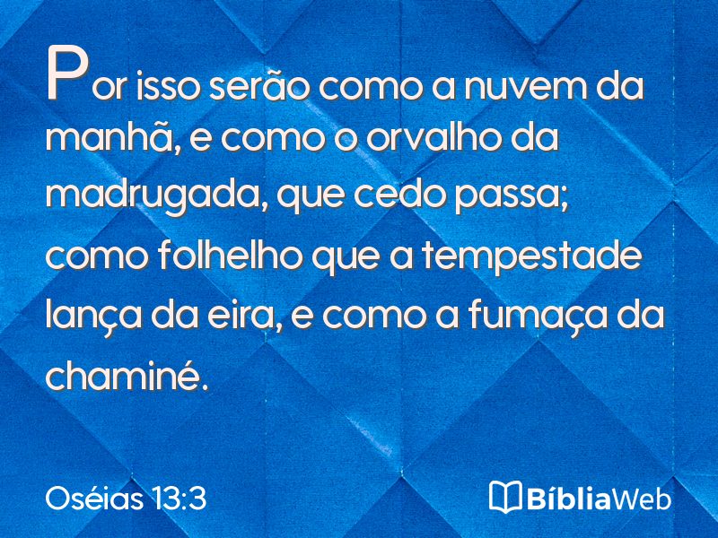 Oséias 13:3 em imagem para compartilhar