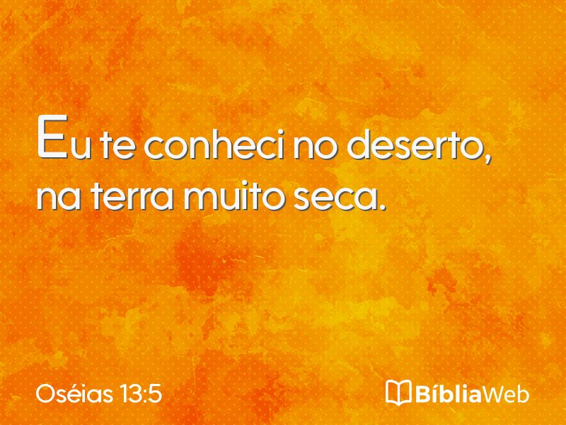 Oséias 13:5 em imagem para compartilhar